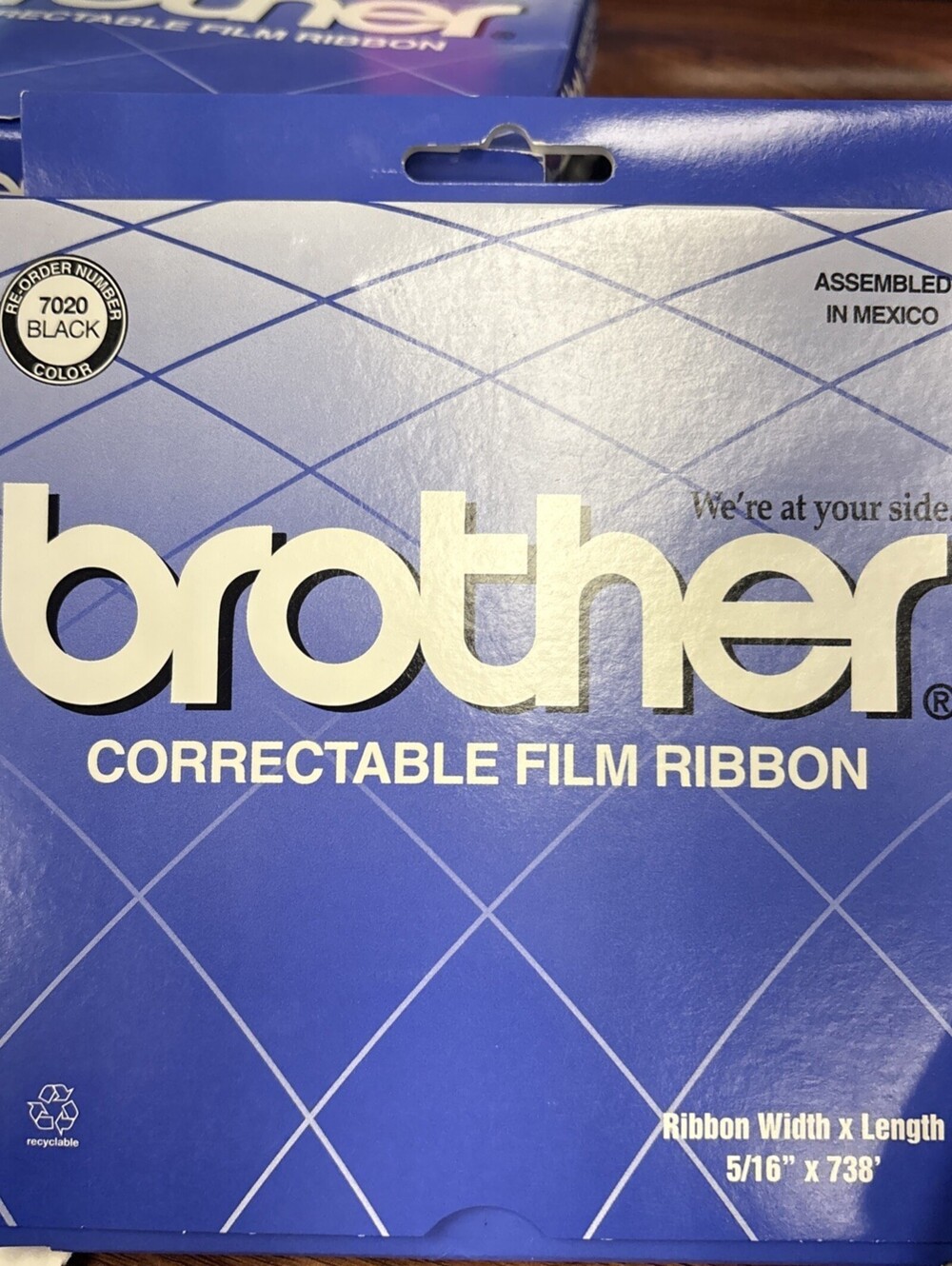 Brother 7020 Black Correctable Film Ribbon Typewriter 5/16" x 738' NOS OEM